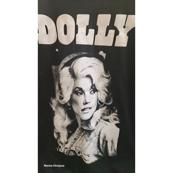Dolly Parton Graphic T-Shirt 2X Plus Size Black Short Sleeve 100% Cotton - Picture 4 of 6